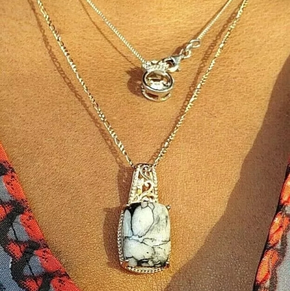 Austrian Pinolith Pendant with copper magnet therapy Italian Rose Gold plated - Picture 8 of 8